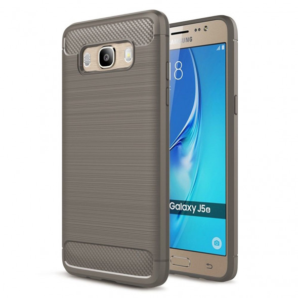 Чехол Carbon Fibre для Samsung Galaxy J5 (2016) SM-J510F (серый)
