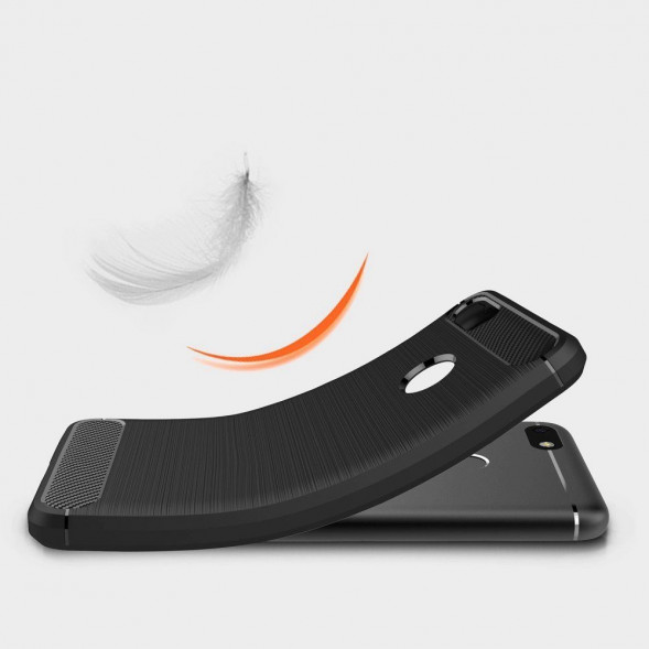 Чехол Carbon Fibre для Huawei Nova Lite 2017, P9 lite mini (серый)