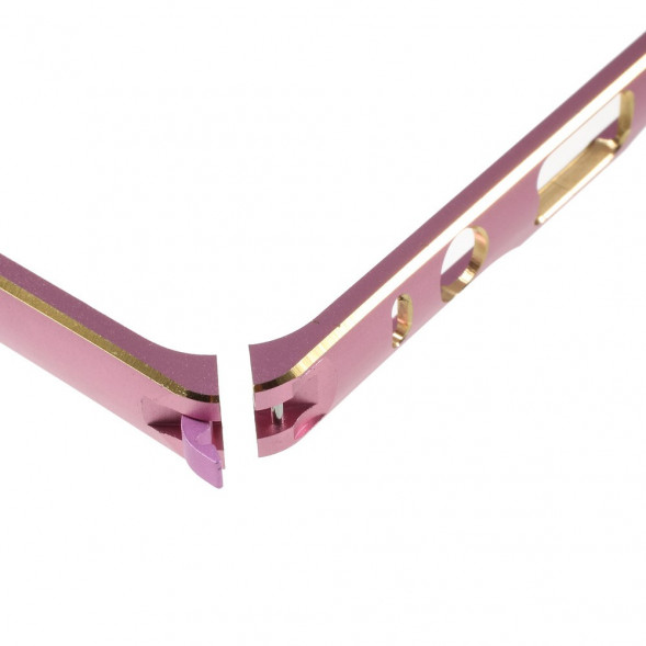 Алюминиевый бампер для Samsung Galaxy A9 (2016) (Розовый)