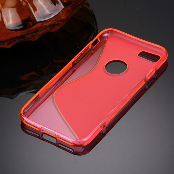 Антискользящий чехол накладка для iPhone 7 (Малиновый)