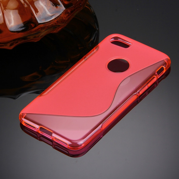 Антискользящий чехол накладка для iPhone 7 (Малиновый)