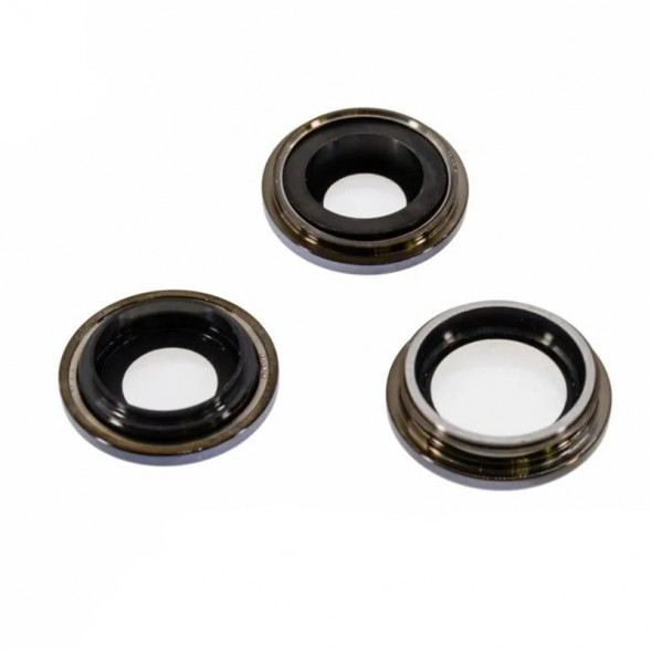 Стекло камеры для iPhone 13 Pro, iPhone 13 Pro Max (Синий) в рамке (комплект 3 шт)