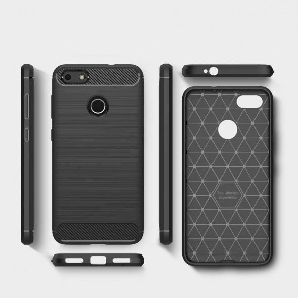 Чехол Carbon Fibre для Huawei Nova Lite 2017, P9 lite mini (красный)