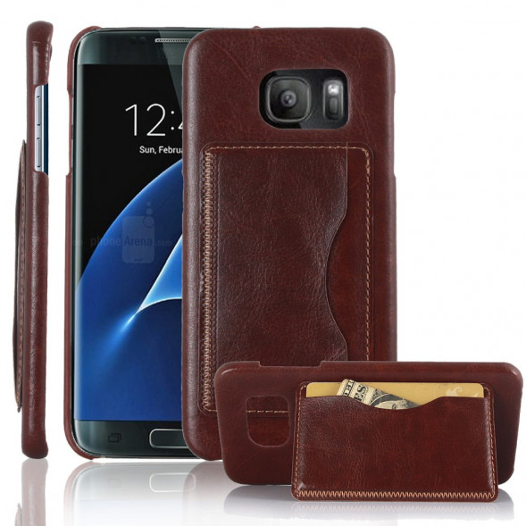 Чехол с подставкой для Samsung Galaxy S7 Edge G935 (Коричневый)
