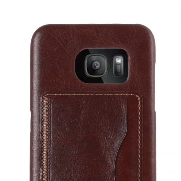 Чехол с подставкой для Samsung Galaxy S7 Edge G935 (Коричневый)