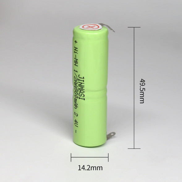 Аккумулятор 1/2AA 2.4 В 800 мАч 1/2 AA Ni-MH для бритв