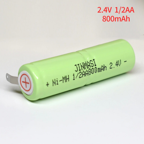 Аккумулятор 1/2AA 2.4 В 800 мАч 1/2 AA Ni-MH для бритв