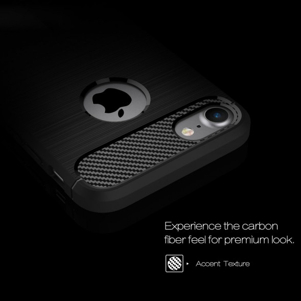 Чехол накладка Carbon Fibre для iPhone 7 (зеленый)