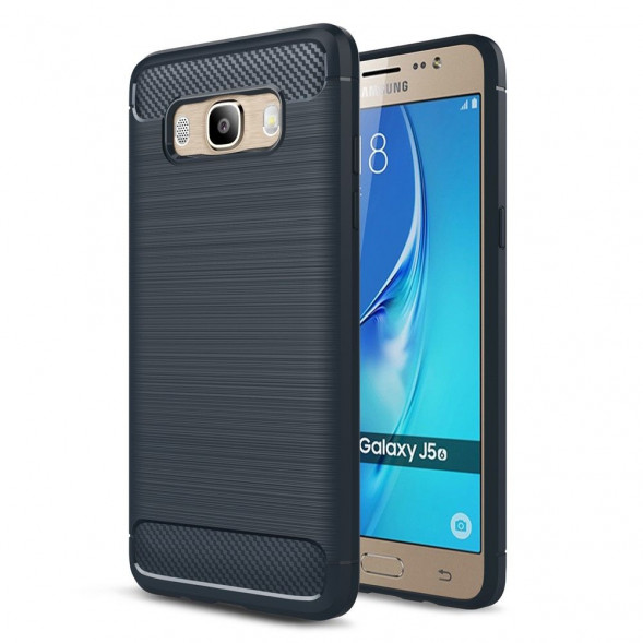 Чехол Carbon Fibre для Samsung Galaxy J5 (2016) SM-J510F (синий)