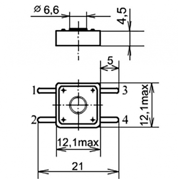 ПКН125 SMD Кнопка тактовая