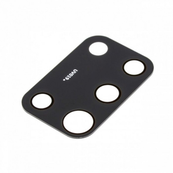 Стекло задней камеры для Samsung A315 Galaxy A31 (без рамки) (Черный)