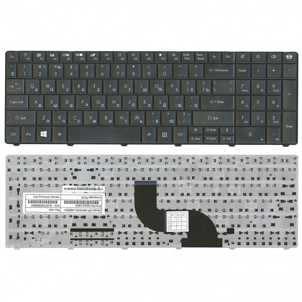 Клавиатура для ноутбука Packard Bell Gateway E1 (черная) (006820)