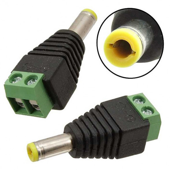 2.5х5.5 DC Разъем питания штекер с клеммной колодкой