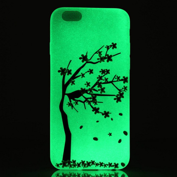 Светящийся в темноте чехол для iPhone 6, 6S (Дерево)