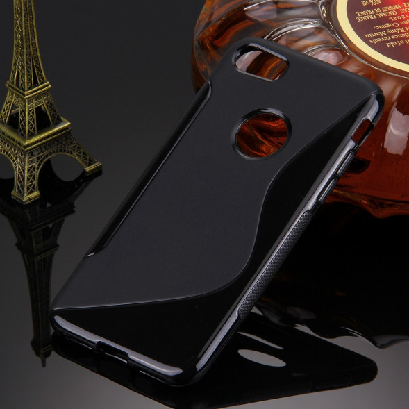 Антискользящий чехол накладка для iPhone 7 (Черный)