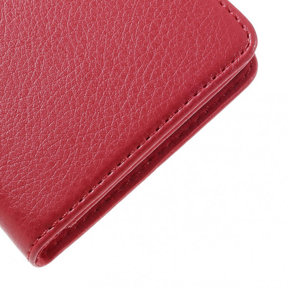 Чехол книжка с визитницей для Microsoft Lumia 650 (Красный)