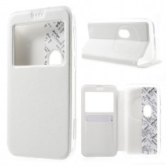 Чехол книжка с окном информации для Asus Zenfone Zoom ZX551ML, ZX550ML (Белый)