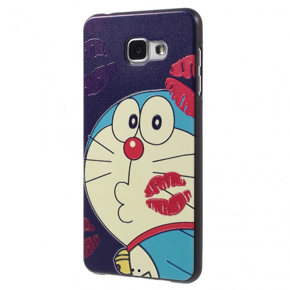 Текстурный TPU чехол накладка для Samsung Galaxy A7 (2016) SM-A710F (Кошка)