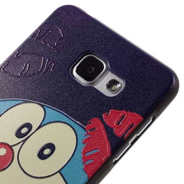 Текстурный TPU чехол накладка для Samsung Galaxy A7 (2016) SM-A710F (Кошка)