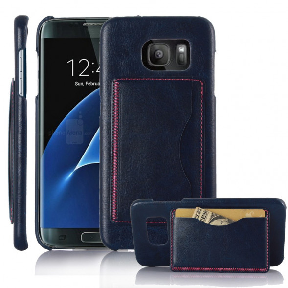 Чехол с подставкой для Samsung Galaxy S7 Edge G935 (Темно - синий)