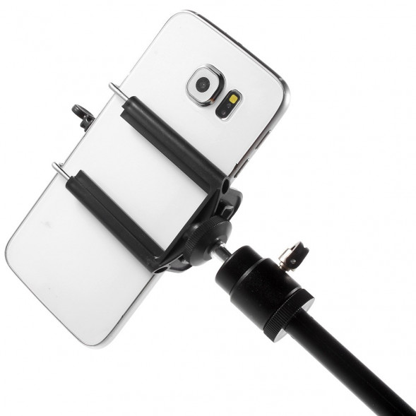 Выдвижная селфи палка - монопод с адаптером для штатива камеры GoPro Hero и зажимом для iPhone 6, Samsung S6