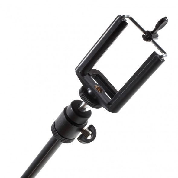 Выдвижная селфи палка - монопод с адаптером для штатива камеры GoPro Hero и зажимом для iPhone 6, Samsung S6