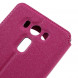 Песочный чехол с окном информации для ASUS ZenFone 3 Deluxe ZS550KL (Малиновый)