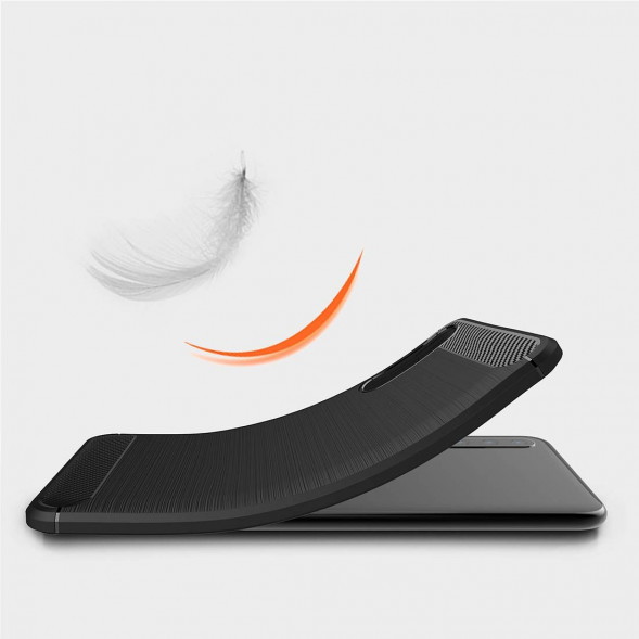 Чехол накладка Carbon Fibre для Huawei P20 Pro / P20 Plus (черный)