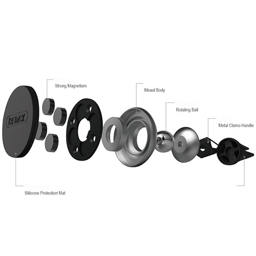 Remax RM-C28 Автомобильный держатель магнитный (черный)