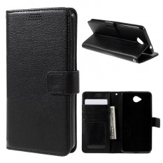 Чехол книжка с визитницей для Microsoft Lumia 650 (Черный)