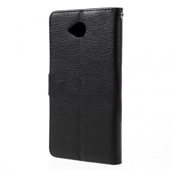 Чехол книжка с визитницей для Microsoft Lumia 650 (Черный)