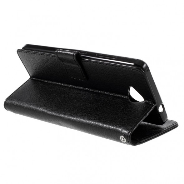 Чехол книжка с визитницей для Microsoft Lumia 650 (Черный)