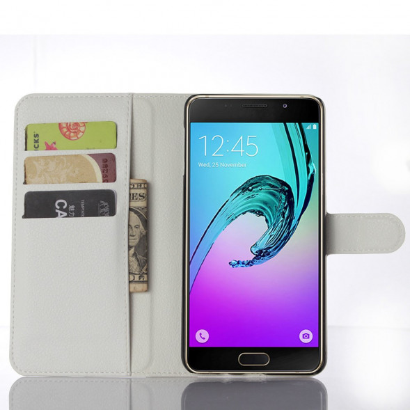 Чехол книжка с визитницей для Samsung Galaxy A9 (2016) (Белый)