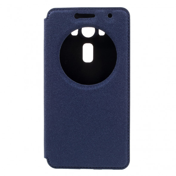Песочный чехол с окном информации для ASUS ZenFone 3 Deluxe ZS550KL (Синий)