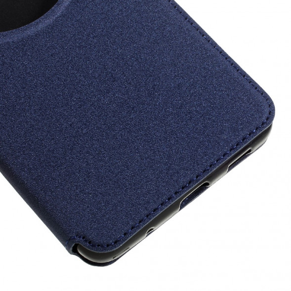 Песочный чехол с окном информации для ASUS ZenFone 3 Deluxe ZS550KL (Синий)