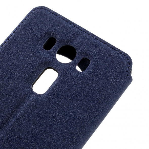 Песочный чехол с окном информации для ASUS ZenFone 3 Deluxe ZS550KL (Синий)