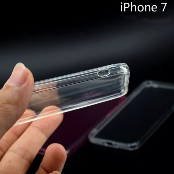 Ультратонкий силиконовый чехол для iPhone 7 (Прозрачный)