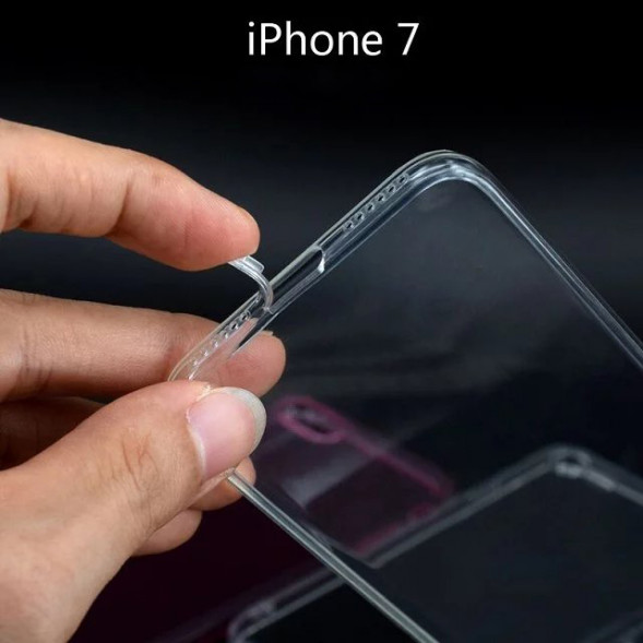 Ультратонкий силиконовый чехол для iPhone 7 (Прозрачный)