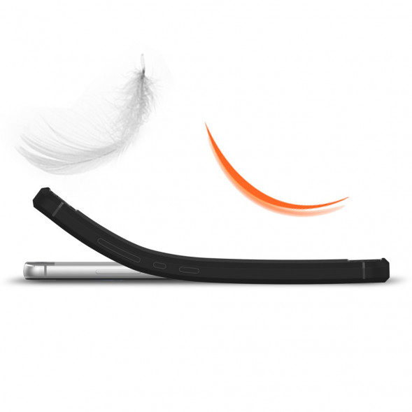 Матовый TPU чехол для Huawei Honor V8 (Черный)