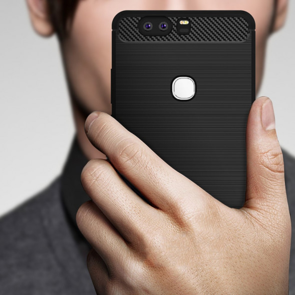 Матовый TPU чехол для Huawei Honor V8 (Черный)