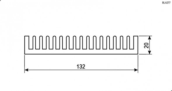 BLA277-300 Радиатор ребристый (черный)
