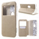 Чехол книжка с окном информации для Asus Zenfone Zoom ZX551ML, ZX550ML (Золотистый)