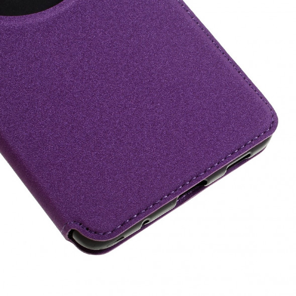 Песочный чехол с окном информации для ASUS ZenFone 3 Deluxe ZS550KL (Фиолетовый)