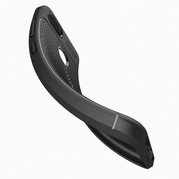 Чехол накладка Litchi Grain для Huawei Nova Lite 2017, P9 lite mini (черный)