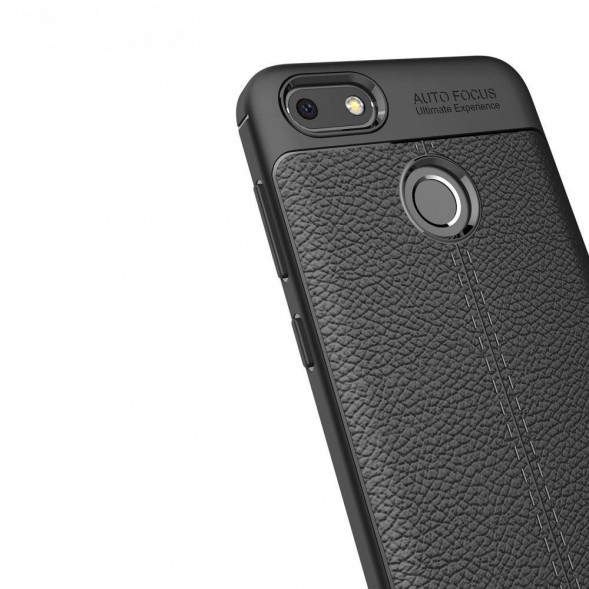 Чехол накладка Litchi Grain для Huawei Nova Lite 2017, P9 lite mini (черный)