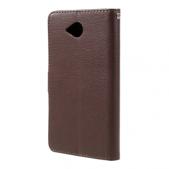 Чехол книжка с визитницей для Microsoft Lumia 650 (Коричневый)