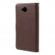 Чехол книжка с визитницей для Microsoft Lumia 650 (Коричневый)