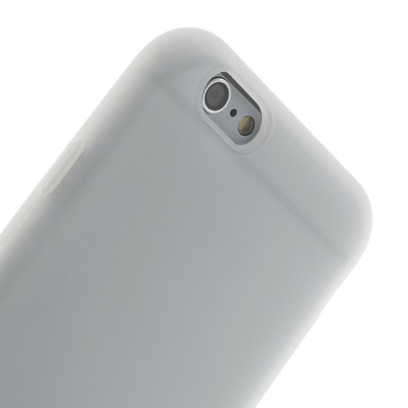 Силиконовый чехол накладка для iPhone 6, 6S (Белый)