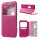 Чехол книжка с окном информации для Asus Zenfone Zoom ZX551ML, ZX550ML (Малиновый)