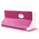 Чехол книжка с окном информации для Asus Zenfone Zoom ZX551ML, ZX550ML (Малиновый)